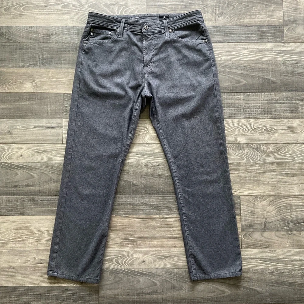33x28 AG Adriano Goldschmied The Everett Slim Straight Pants Mens Charcoal Grey